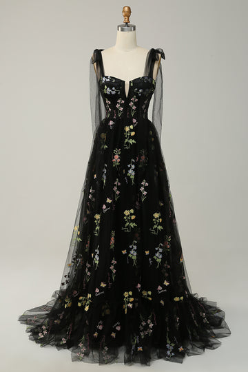 Lilac Broderi Korsett Long Prom kjole